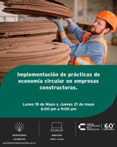 Implementación de prácticas de economía circular en empresas constructoras.